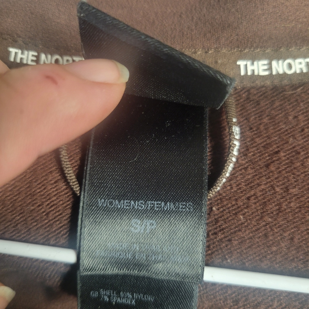 The North‎ Face Chocolate Brown Zip-Up Shell Jacket Womans Size Small - Picture 4 of 8